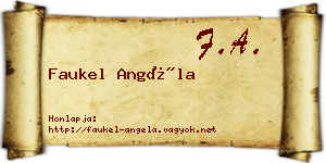 Faukel Angéla névjegykártya